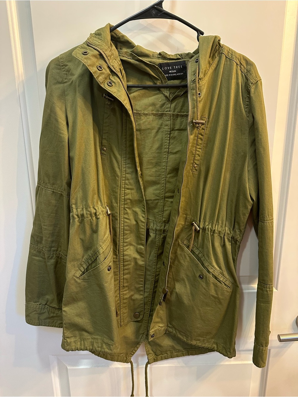 Love Tree Olive Utility Jacket Size Medium